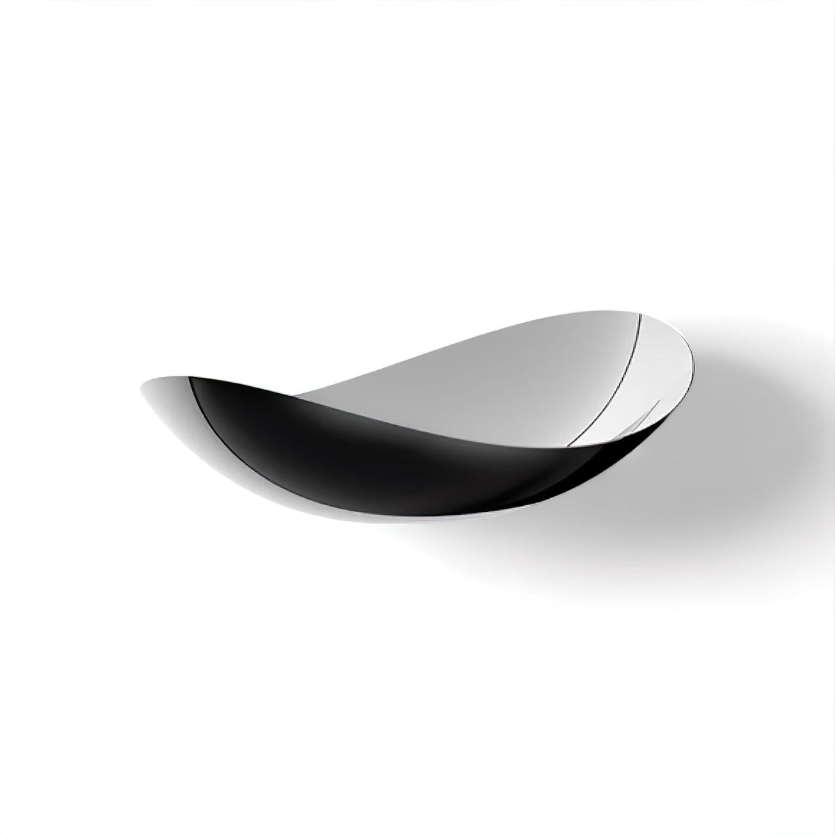 Decorative Polished Metal Bowl with Organic Rim
