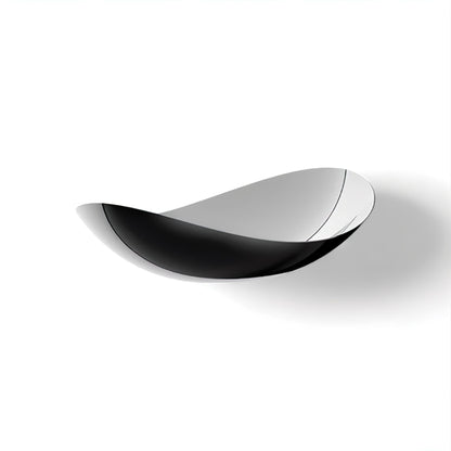 Decorative Polished Metal Bowl with Organic Rim
