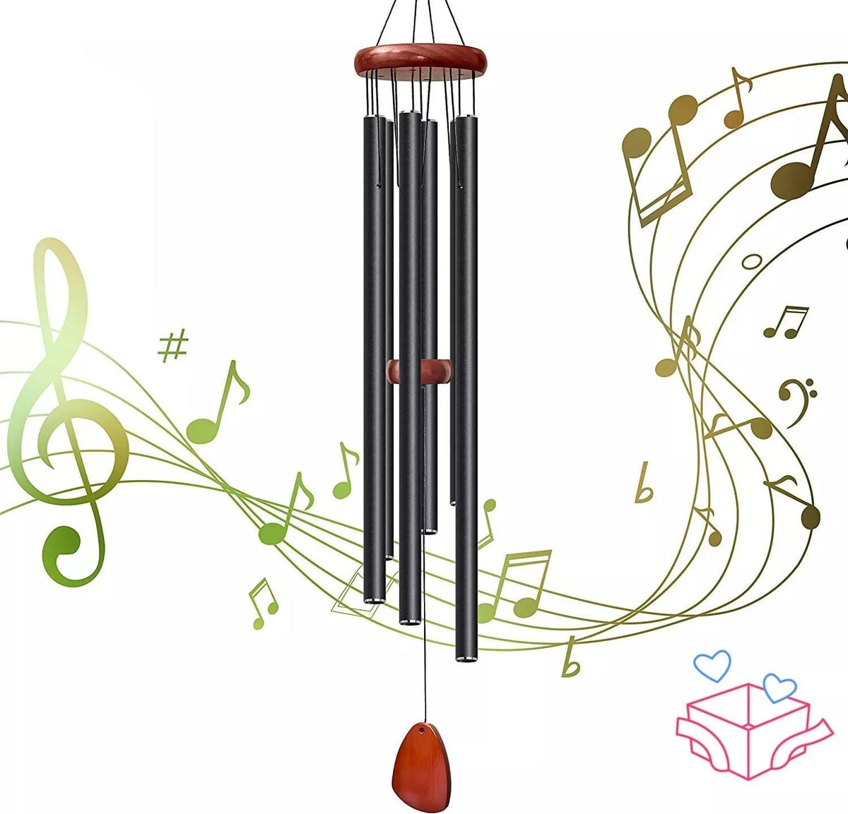 Deep Tone Aluminium Wind Chimes with Anodised Finish for Indoor and Outdoor Use