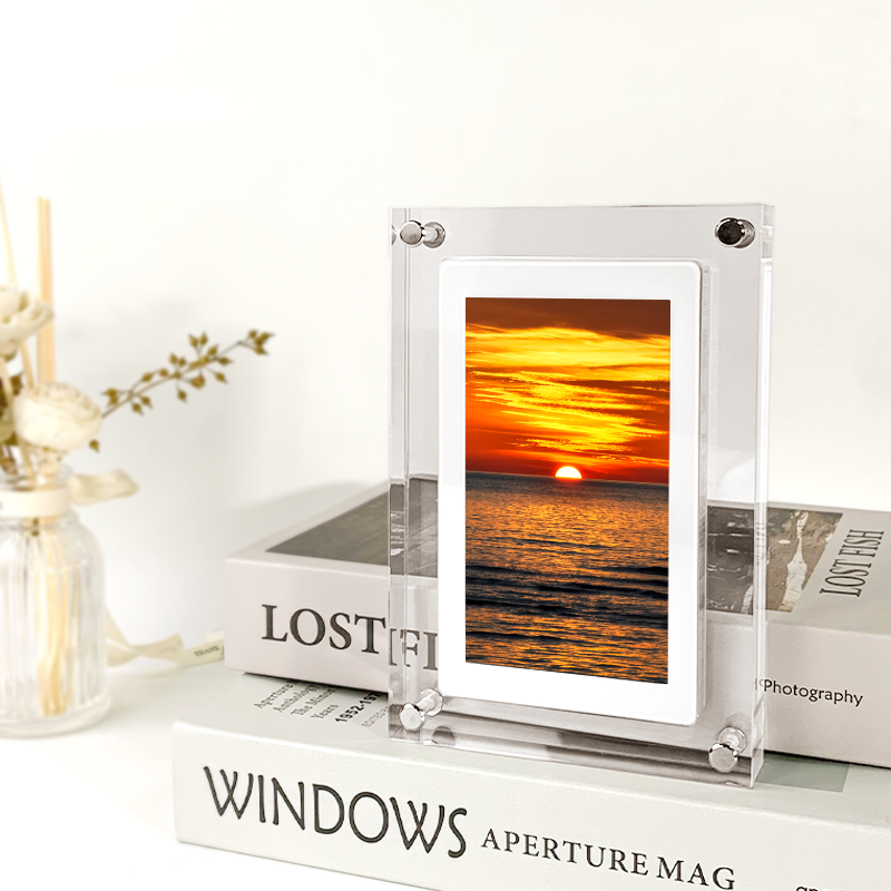 Digital Acrylic Photo Frame with Video Playback and USB-C