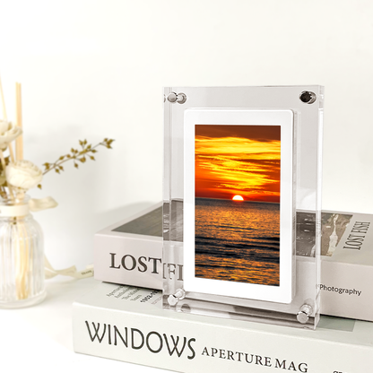 Digital Acrylic Photo Frame with Video Playback and USB-C