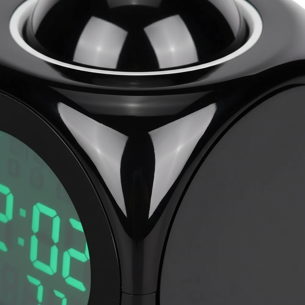 Digital Projection Alarm Clock with Temperature Display and Snooze