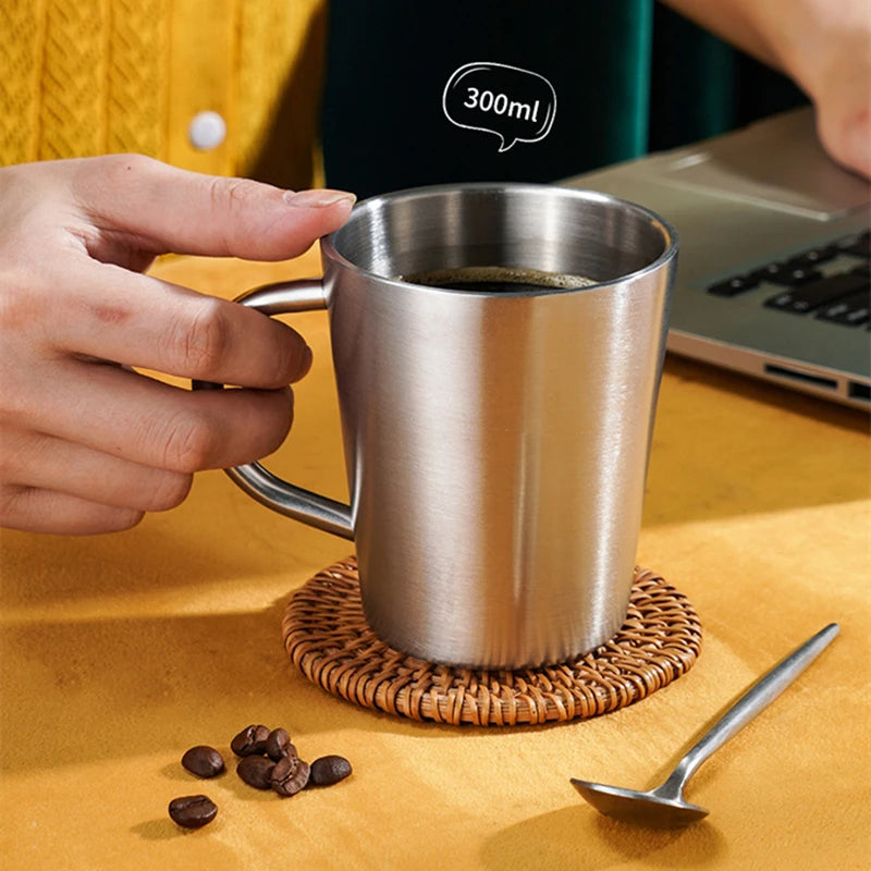 Double-Wall Stainless Steel Mug for Hot and Cold Drinks