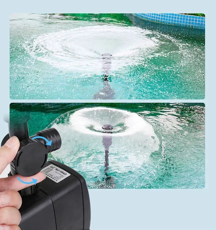 Durable Fountain Pump with Three Nozzles and Adjustable Water Flow