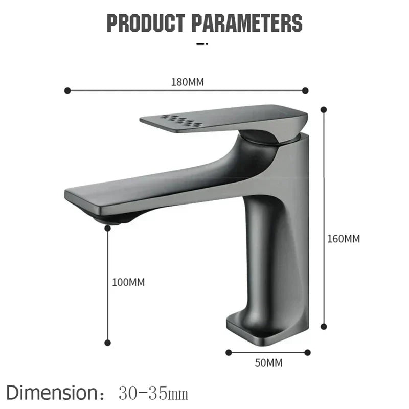 Elegant Chrome Bathroom Tap with Single Lever Control