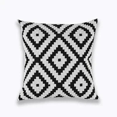 Embroidered Cushion Cover with Timeless Quatrefoil Pattern