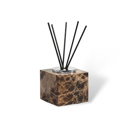 Emperador Dark Marble Bathroom Set with Soap Dispenser, Tray, Tissue Box and Toothbrush Holder