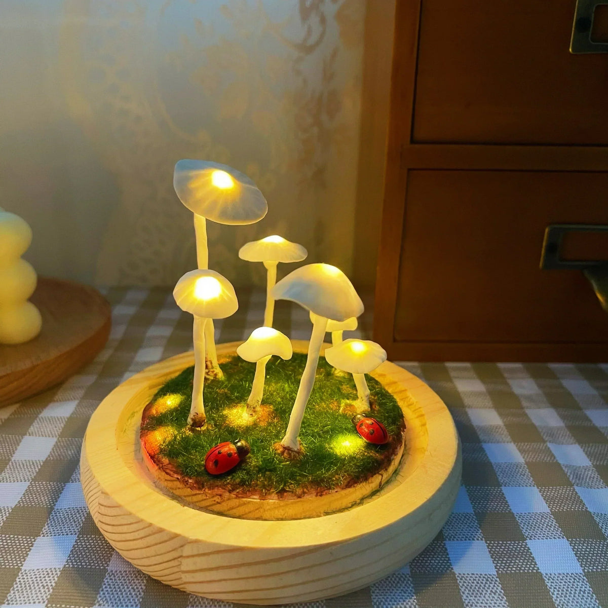 Enchanted Mushroom DIY Glass Lamp Kit Create Your Own Magical Night Light