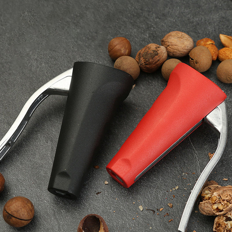 Ergonomic Aluminium Nutcracker with Curved Handle and Serrated Design