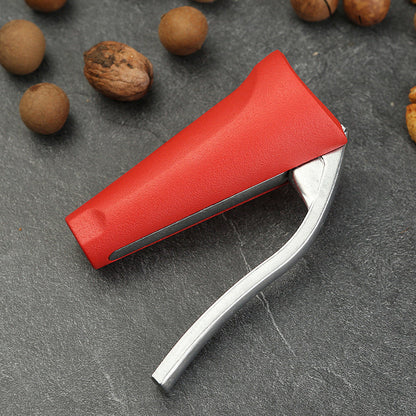 Ergonomic Aluminium Nutcracker with Curved Handle and Serrated Design