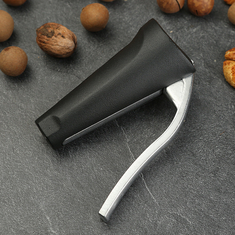 Ergonomic Aluminium Nutcracker with Curved Handle and Serrated Design