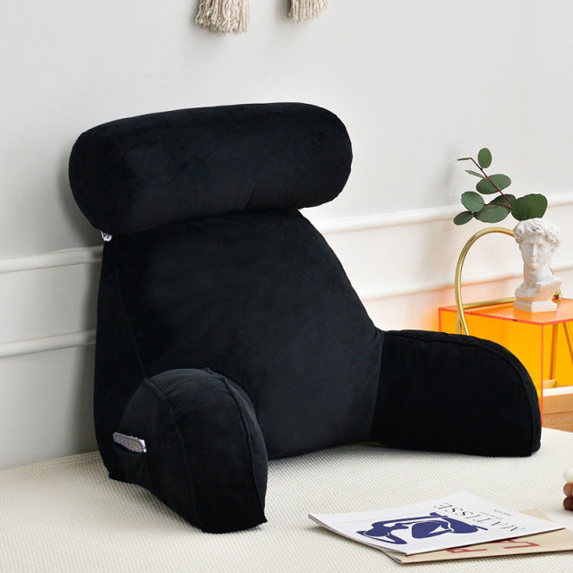 Ergonomic Backrest Cushion with Armrests and Adjustable Headrest
