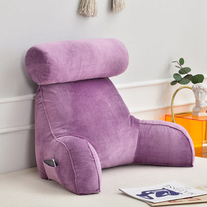 Ergonomic Backrest Cushion with Armrests and Adjustable Headrest