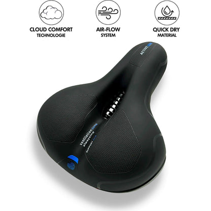 Ergonomic Bicycle Seat with Memory Foam and Vibration-Dampening Gel