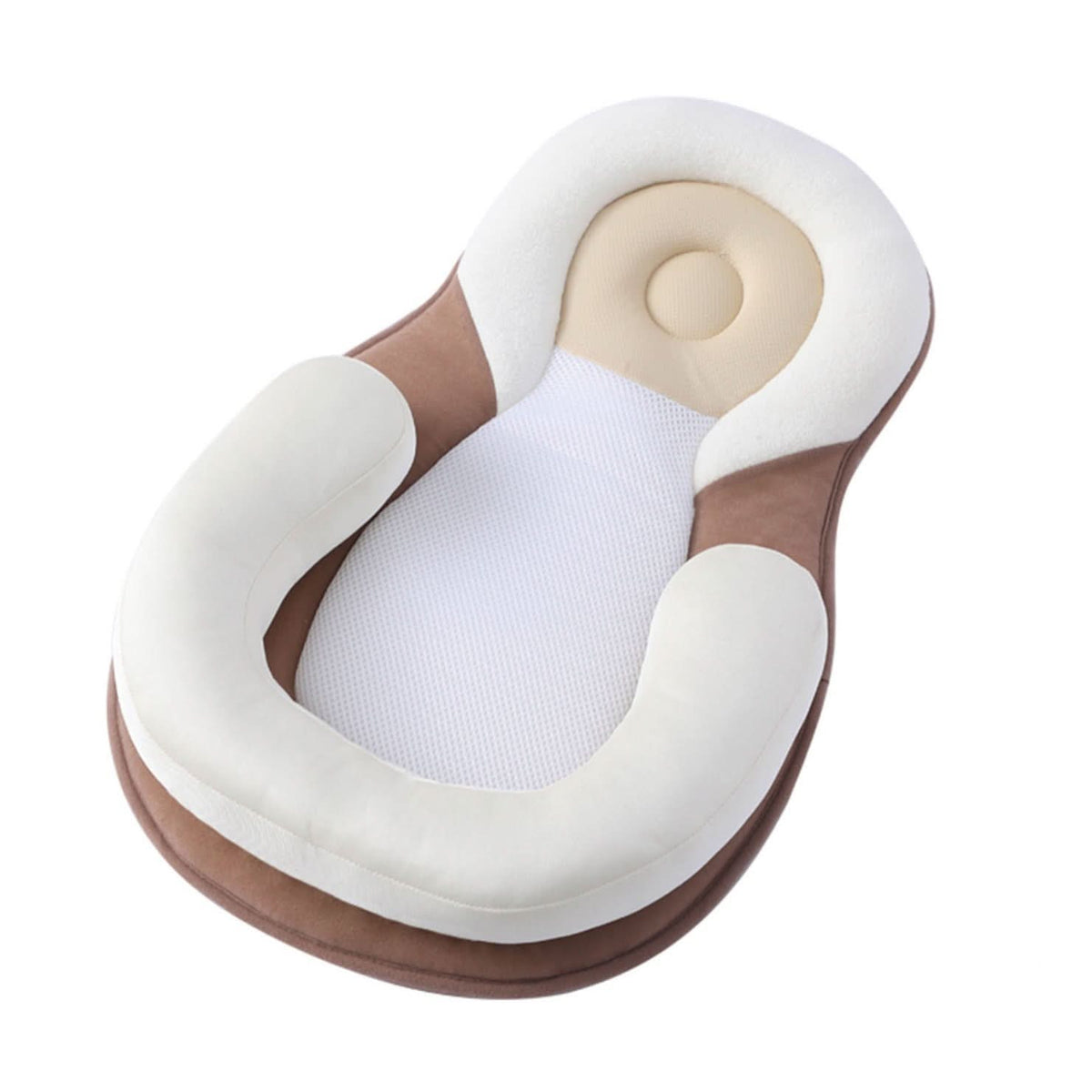 Ergonomic Infant Positioning Pillow with 100% Cotton Cover and Adjustable Safety Strap