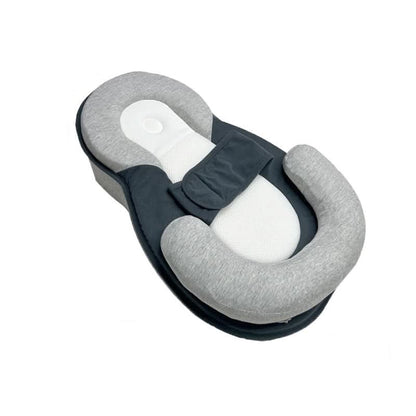 Ergonomic Infant Positioning Pillow with 100% Cotton Cover and Adjustable Safety Strap