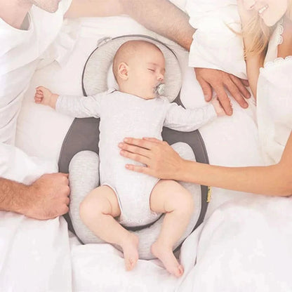 Ergonomic Infant Positioning Pillow with 100% Cotton Cover and Adjustable Safety Strap