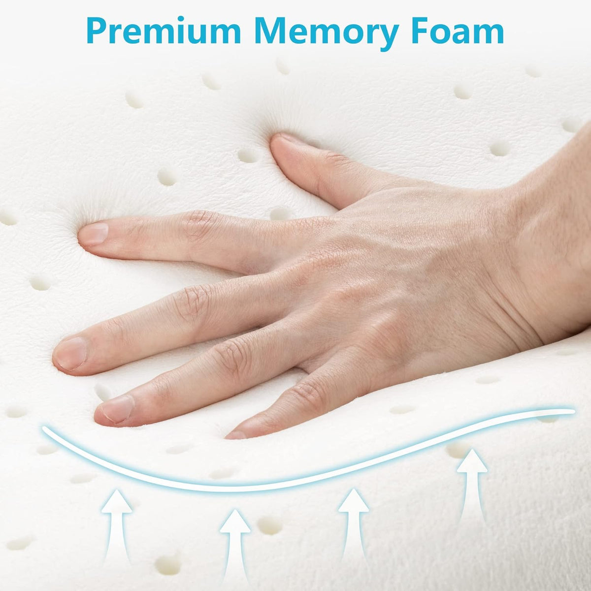 Ergonomic Memory Foam Pillow – Dual-Height Design for Customised Sleep Support