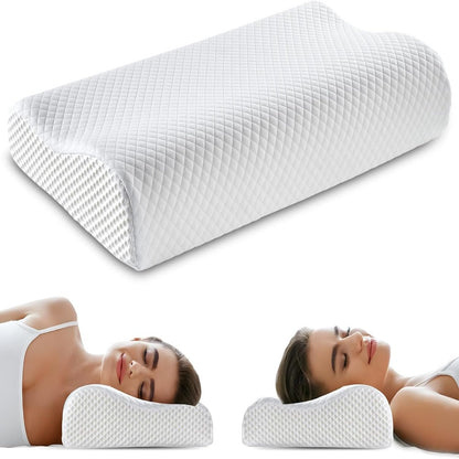 Ergonomic Memory Foam Pillow – Dual-Height Design for Customised Sleep Support
