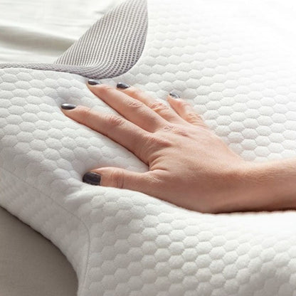 Ergonomic Memory Foam Pillow with Contoured Support and Removable Washable Cover