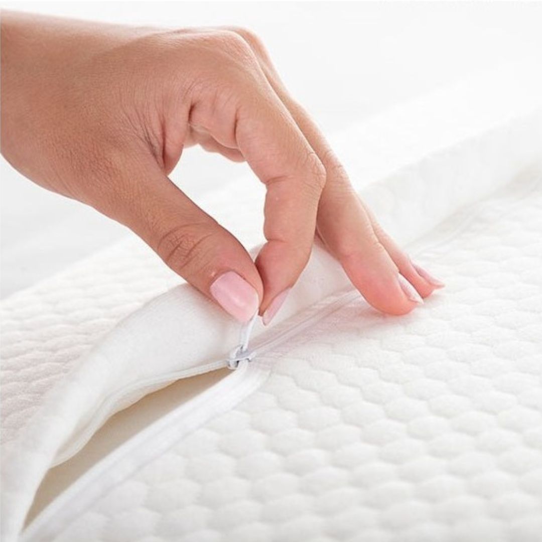Ergonomic Memory Foam Pillow with Contoured Support and Removable Washable Cover