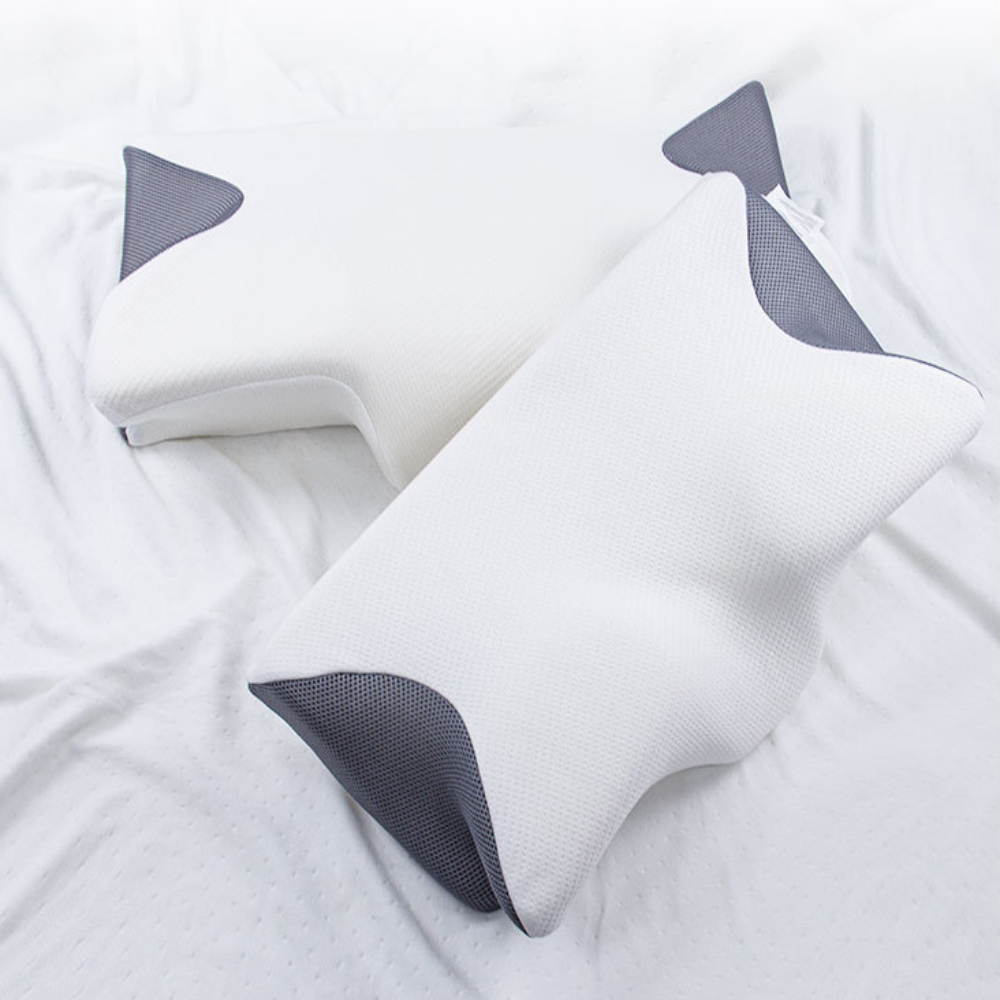 Ergonomic Memory Foam Pillow with Contoured Support and Removable Washable Cover
