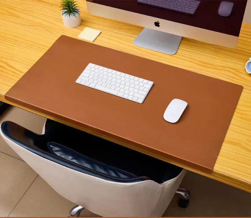 Ergonomic PU Leather Desk Mat with Wrist Support