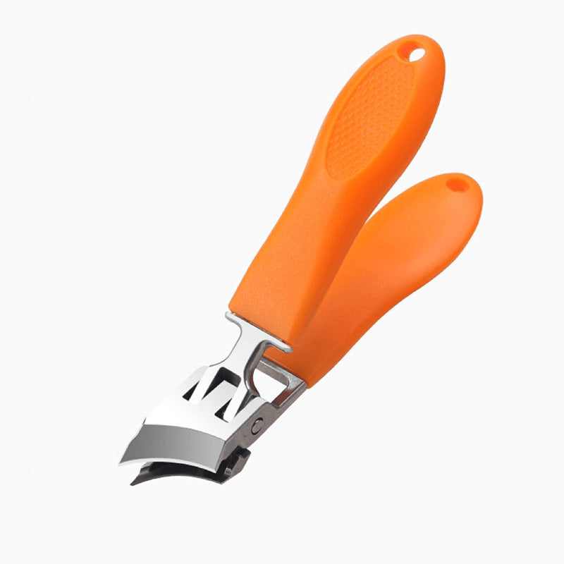 Ergonomic Stainless Steel Nail Clipper with Wide Jaw and Non-Slip Handle
