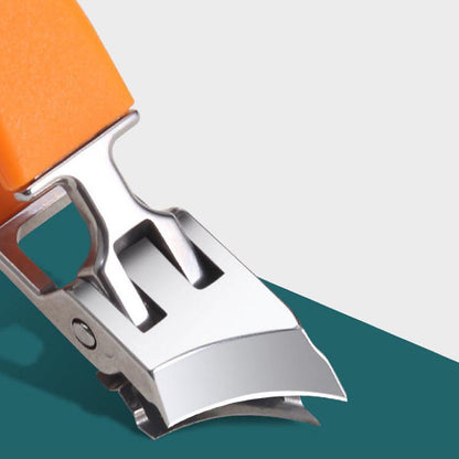 Ergonomic Stainless Steel Nail Clipper with Wide Jaw and Non-Slip Handle