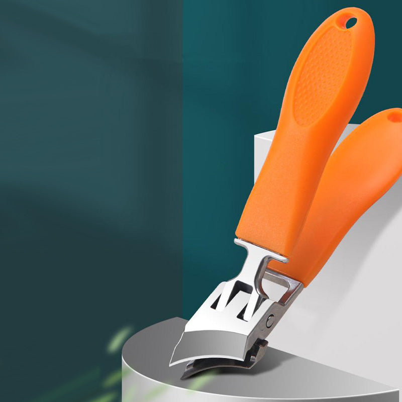 Ergonomic Stainless Steel Nail Clipper with Wide Jaw and Non-Slip Handle