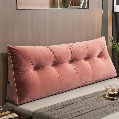 Ergonomic Wedge Cushion with Velour Cotton Cover and Side Pocket