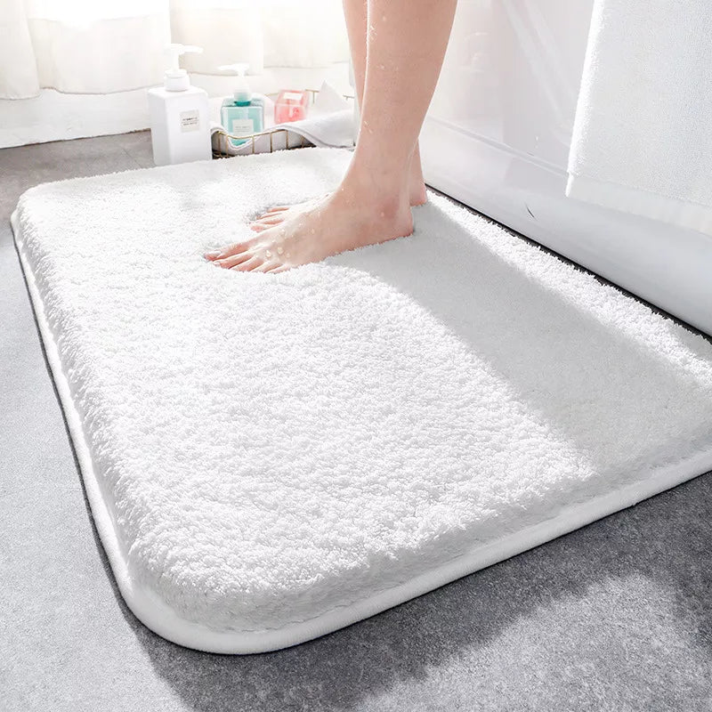 Extra Thick Microfibre Bath Mat with Absorbent Surface and Non-Slip Backing