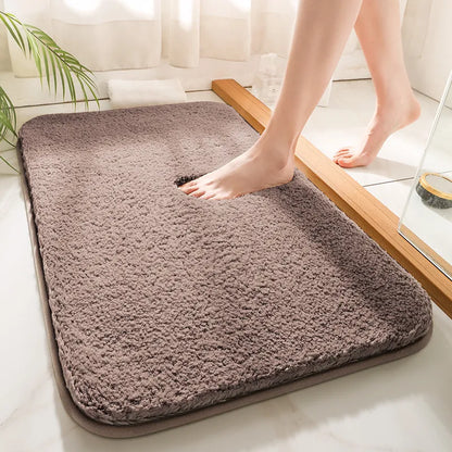 Extra Thick Microfibre Bath Mat with Absorbent Surface and Non-Slip Backing