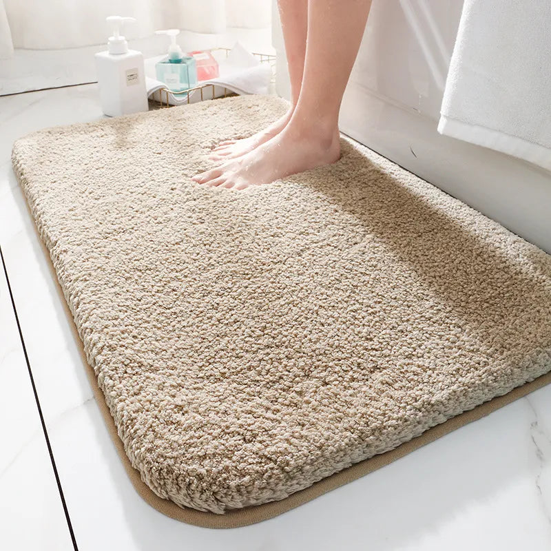 Extra Thick Microfibre Bath Mat with Absorbent Surface and Non-Slip Backing