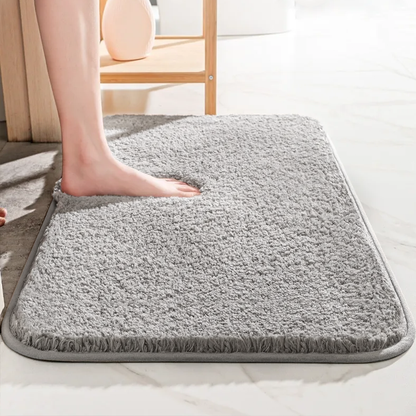 Extra Thick Microfibre Bath Mat with Absorbent Surface and Non-Slip Backing