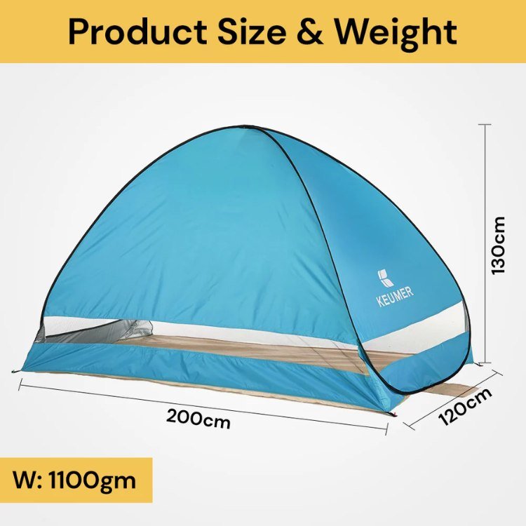Family Pop-Up Beach Tent with UV Protection and Sand Anchoring