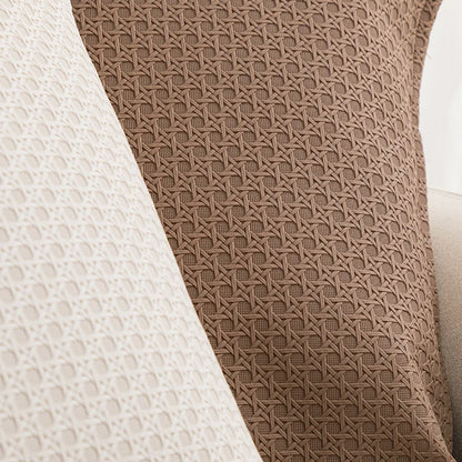 Faux Leather Cushion Cover with Textured Design for Modern Living Rooms