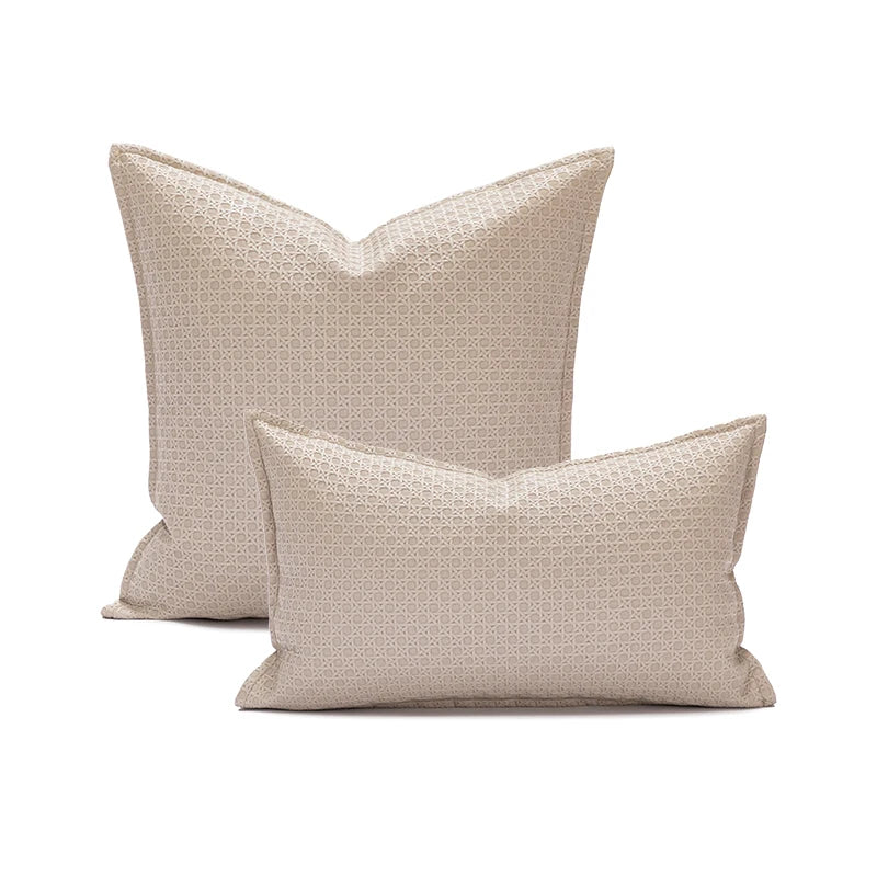 Faux Leather Cushion Cover with Textured Design for Modern Living Rooms