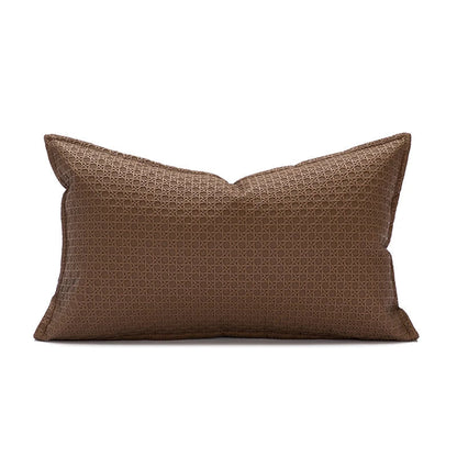 Faux Leather Cushion Cover with Textured Design for Modern Living Rooms