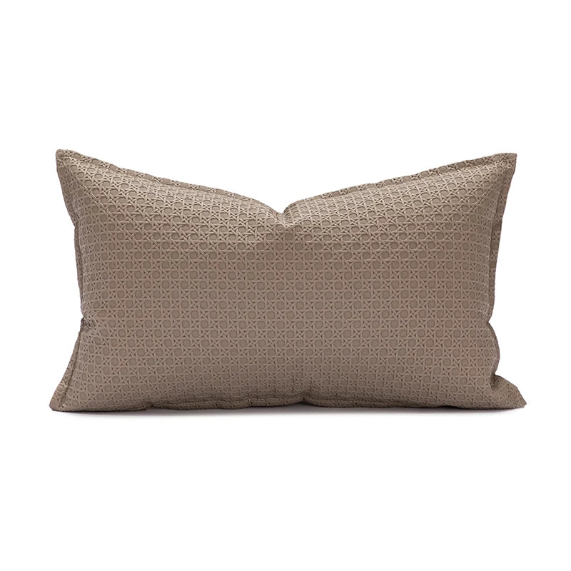 Faux Leather Cushion Cover with Textured Design for Modern Living Rooms