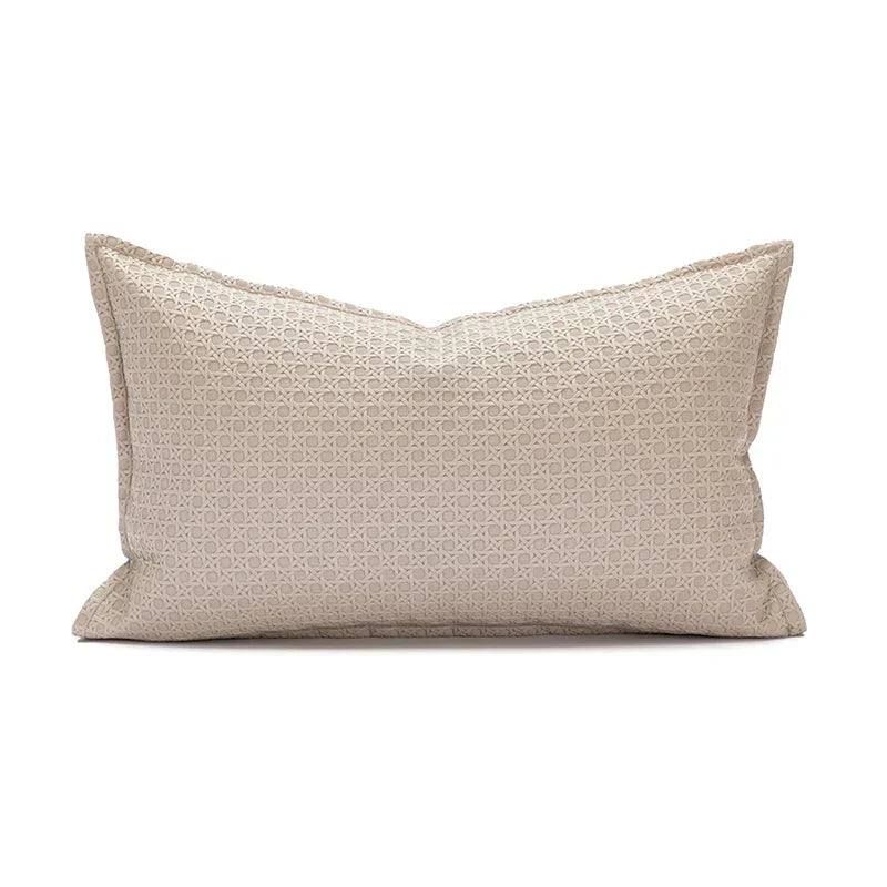 Faux Leather Cushion Cover with Textured Design for Modern Living Rooms