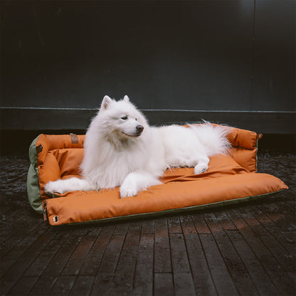 Faux Leather Dog Car Seat with Thick Padding and Expandable Space
