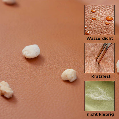 Faux Leather Dog Car Seat with Thick Padding and Expandable Space