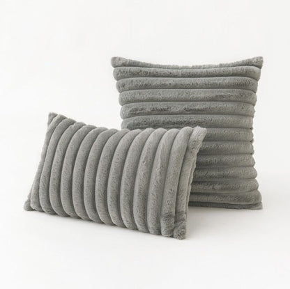 Faux Rabbit Fur Cushion Cover with Invisible Zip and Soft Textured Finish