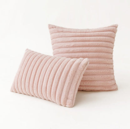 Faux Rabbit Fur Cushion Cover with Invisible Zip and Soft Textured Finish