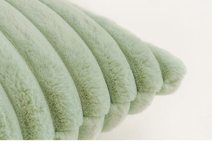 Faux Rabbit Fur Cushion Cover with Invisible Zip and Soft Textured Finish