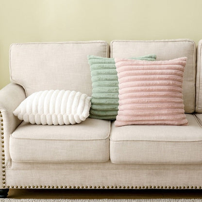 Faux Rabbit Fur Cushion Cover with Invisible Zip and Soft Textured Finish