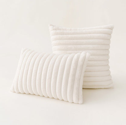 Faux Rabbit Fur Cushion Cover with Invisible Zip and Soft Textured Finish