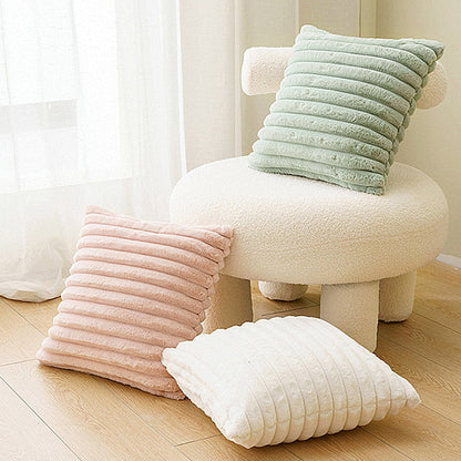 Faux Rabbit Fur Cushion Cover with Invisible Zip and Soft Textured Finish
