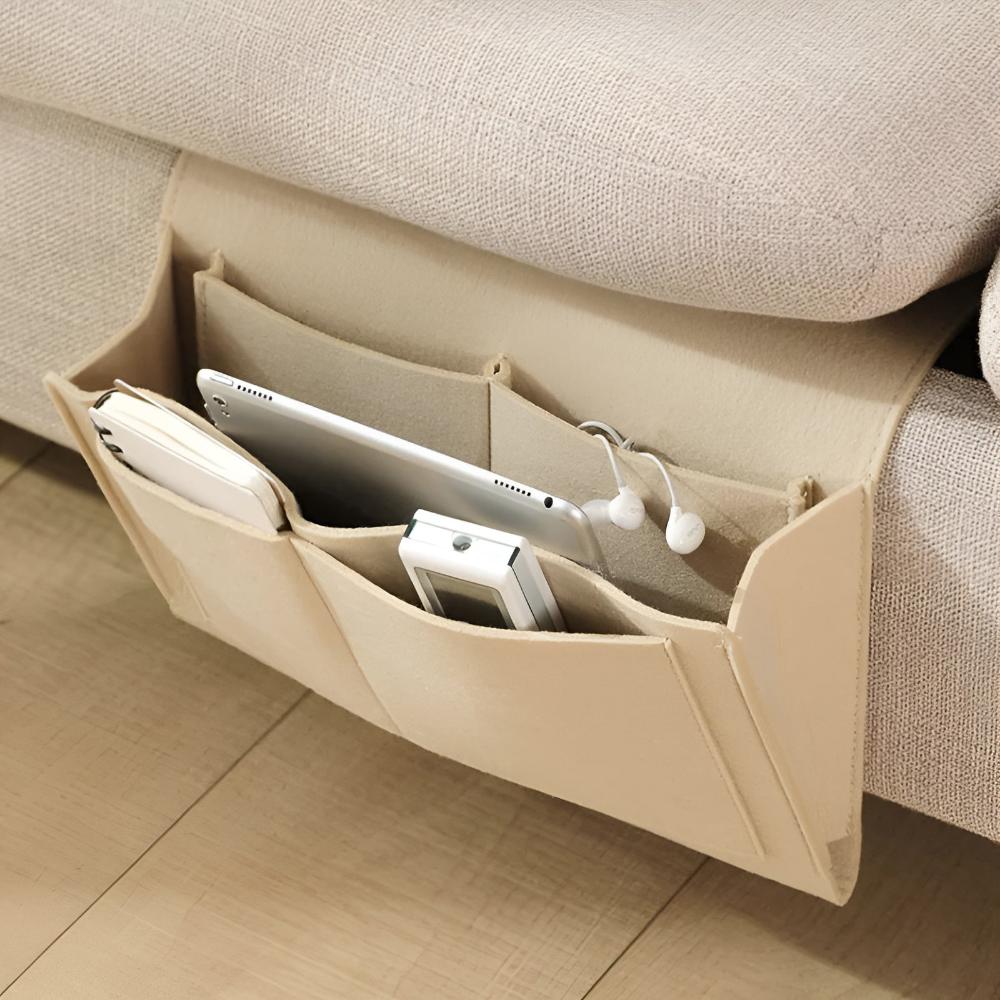 Felt Bedside Organiser – Space-Saving Storage for Bed, Sofa and Desk